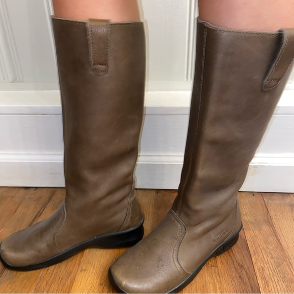 keen tall leather boots